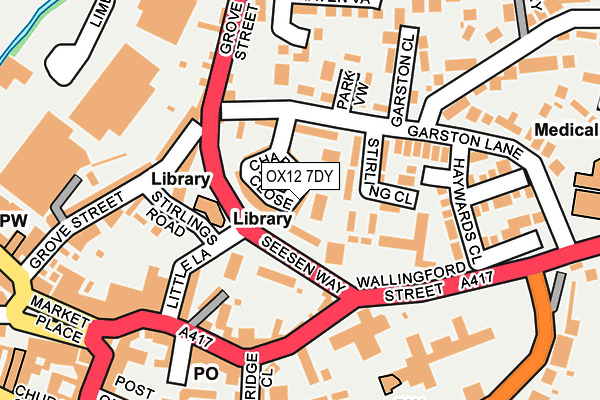 OX12 7DY map - OS OpenMap – Local (Ordnance Survey)