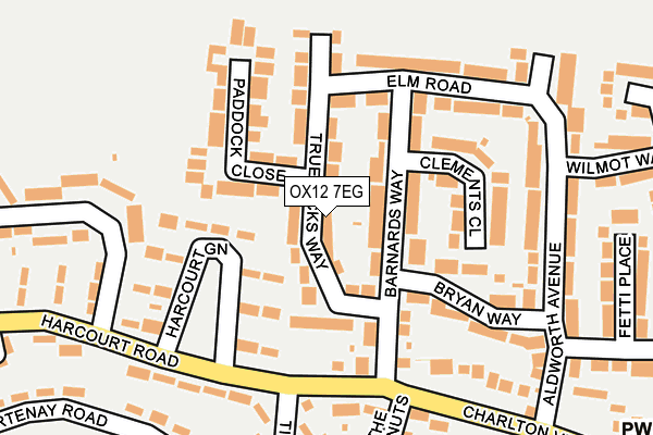 OX12 7EG map - OS OpenMap – Local (Ordnance Survey)