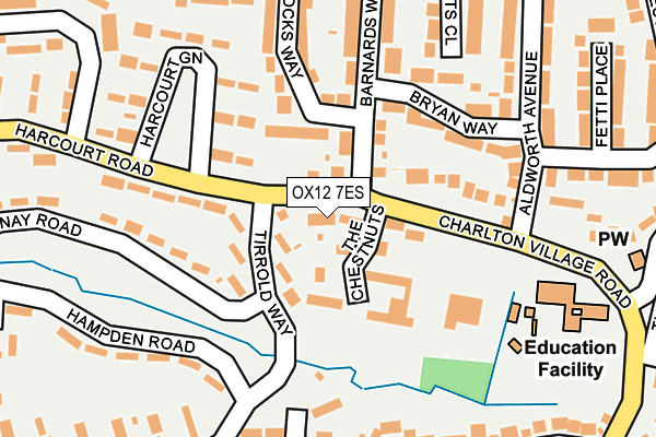 OX12 7ES map - OS OpenMap – Local (Ordnance Survey)