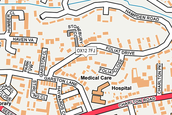 OX12 7FJ map - OS OpenMap – Local (Ordnance Survey)