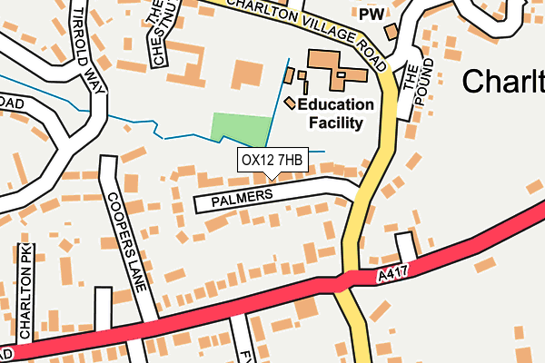 OX12 7HB map - OS OpenMap – Local (Ordnance Survey)