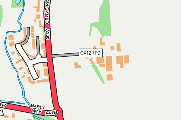 OX12 7PD map - OS OpenMap – Local (Ordnance Survey)