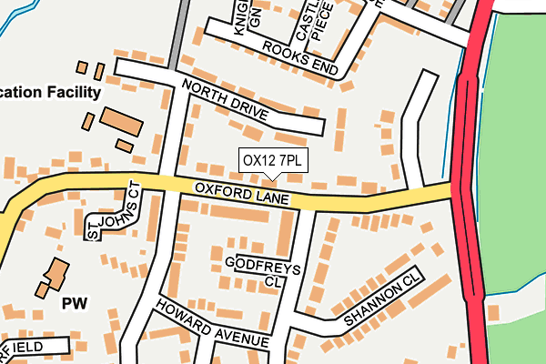 OX12 7PL map - OS OpenMap – Local (Ordnance Survey)