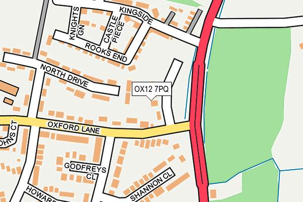 OX12 7PQ map - OS OpenMap – Local (Ordnance Survey)