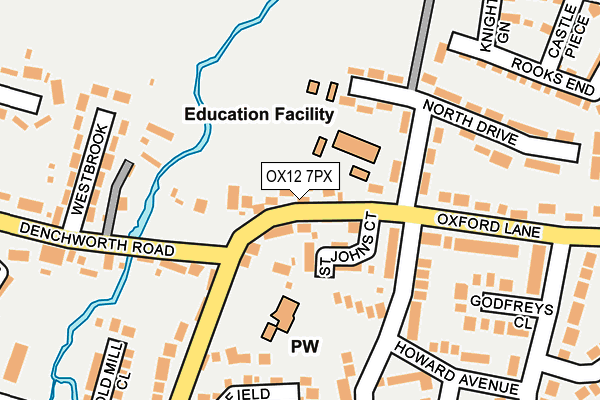 OX12 7PX map - OS OpenMap – Local (Ordnance Survey)