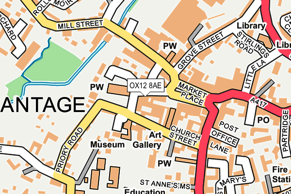 Map of WANTAGE CHAMBER OF COMMERCE CIC at local scale