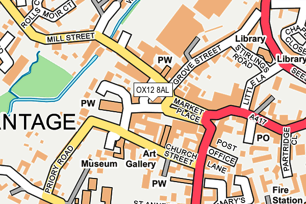 OX12 8AL map - OS OpenMap – Local (Ordnance Survey)