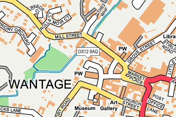 OX12 8AQ map - OS OpenMap – Local (Ordnance Survey)