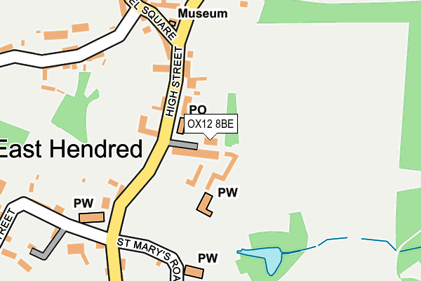 OX12 8BE map - OS OpenMap – Local (Ordnance Survey)