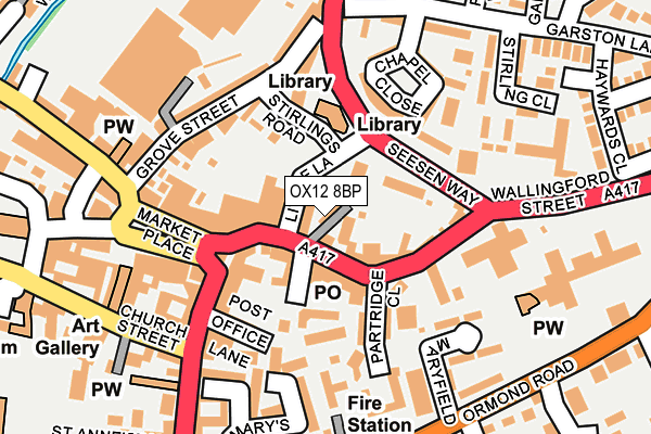 OX12 8BP map - OS OpenMap – Local (Ordnance Survey)