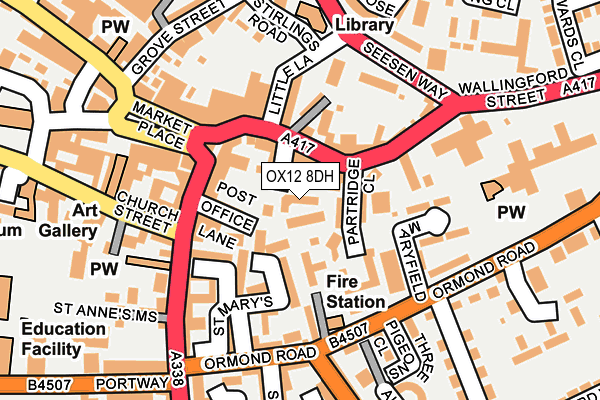 OX12 8DH map - OS OpenMap – Local (Ordnance Survey)