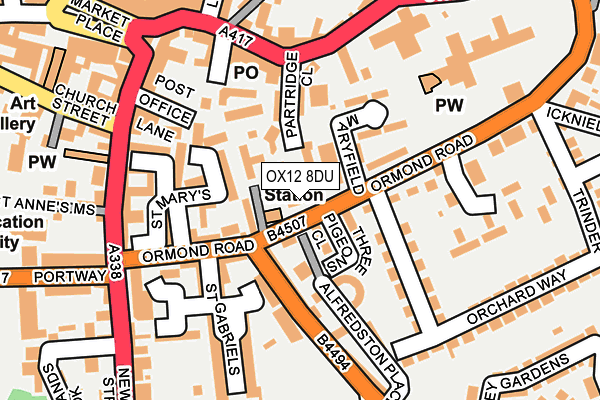 OX12 8DU map - OS OpenMap – Local (Ordnance Survey)