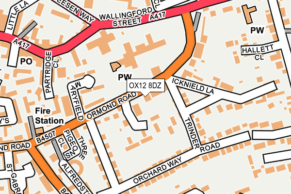 OX12 8DZ map - OS OpenMap – Local (Ordnance Survey)