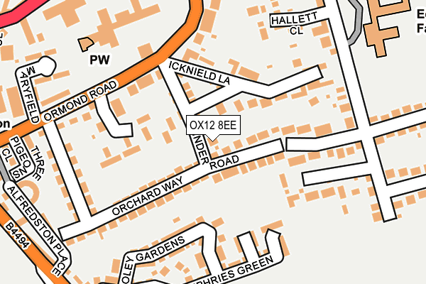 OX12 8EE map - OS OpenMap – Local (Ordnance Survey)