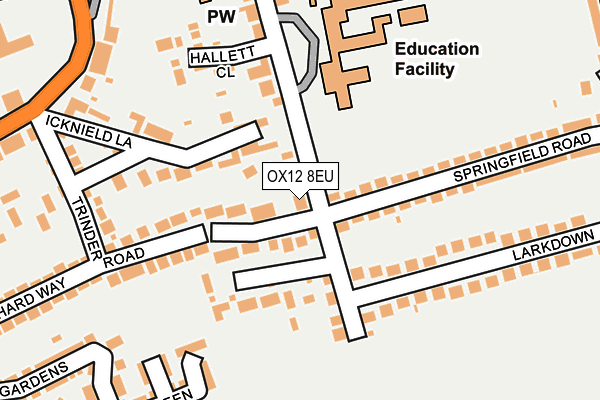 OX12 8EU map - OS OpenMap – Local (Ordnance Survey)