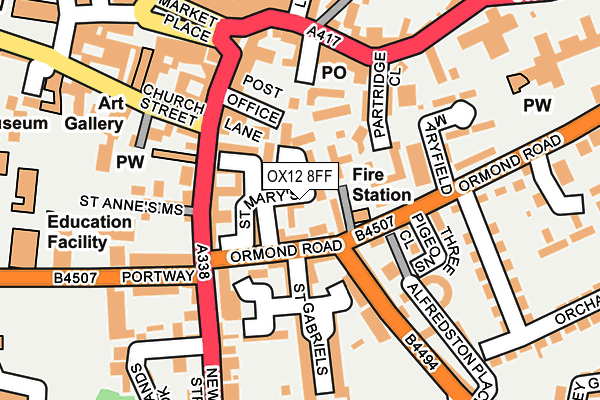 OX12 8FF map - OS OpenMap – Local (Ordnance Survey)