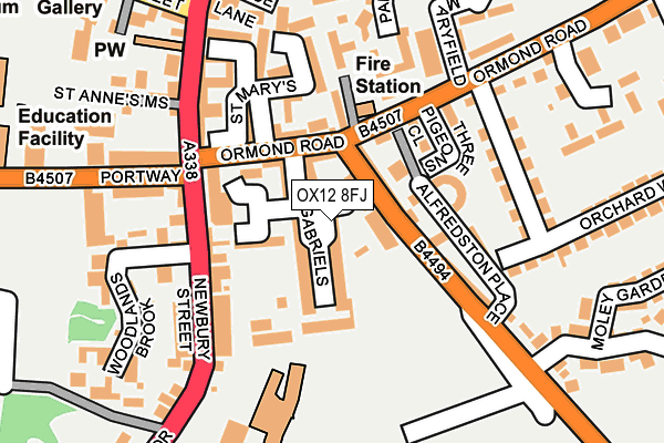 OX12 8FJ map - OS OpenMap – Local (Ordnance Survey)