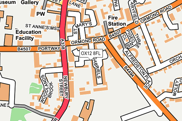 OX12 8FL map - OS OpenMap – Local (Ordnance Survey)