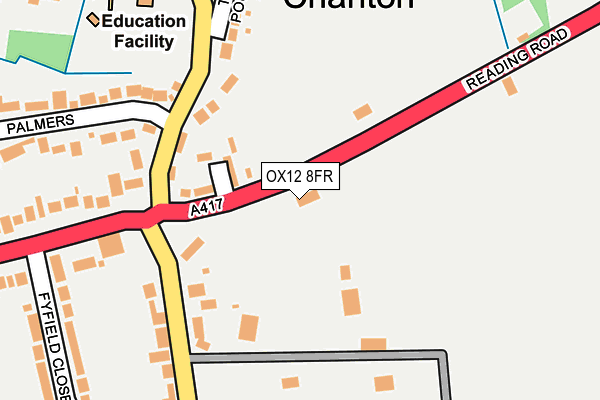 OX12 8FR map - OS OpenMap – Local (Ordnance Survey)