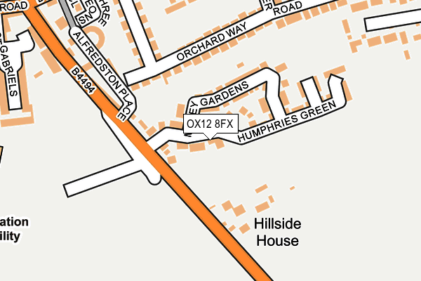 OX12 8FX map - OS OpenMap – Local (Ordnance Survey)