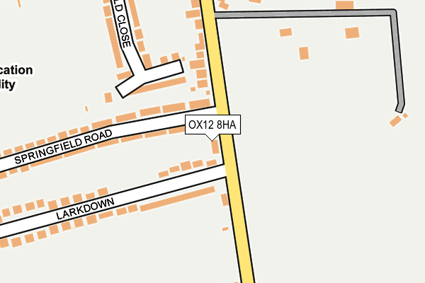 OX12 8HA map - OS OpenMap – Local (Ordnance Survey)