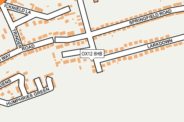 OX12 8HB map - OS OpenMap – Local (Ordnance Survey)