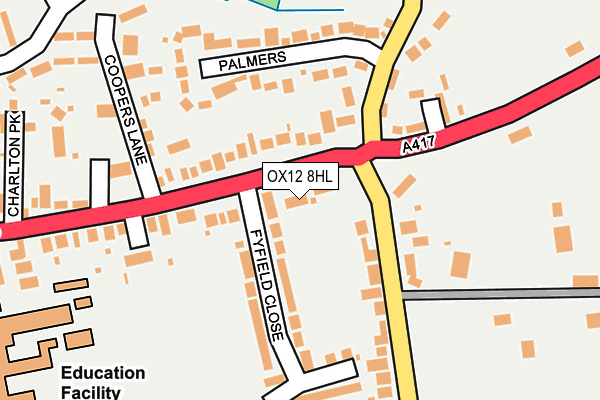 OX12 8HL map - OS OpenMap – Local (Ordnance Survey)