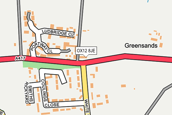 OX12 8JE map - OS OpenMap – Local (Ordnance Survey)