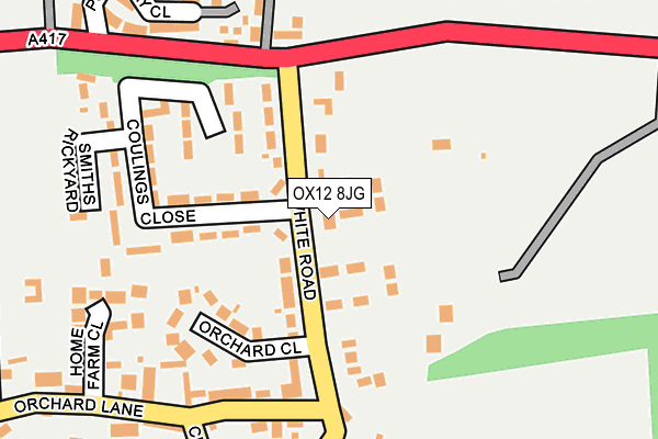 OX12 8JG map - OS OpenMap – Local (Ordnance Survey)