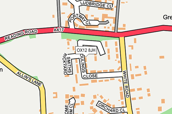 OX12 8JH map - OS OpenMap – Local (Ordnance Survey)