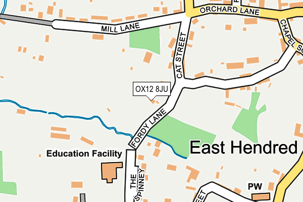 OX12 8JU map - OS OpenMap – Local (Ordnance Survey)