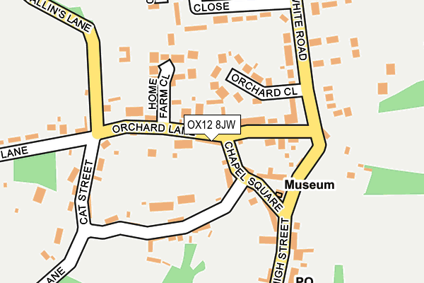 OX12 8JW map - OS OpenMap – Local (Ordnance Survey)