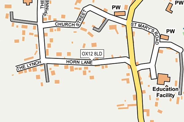 OX12 8LD map - OS OpenMap – Local (Ordnance Survey)