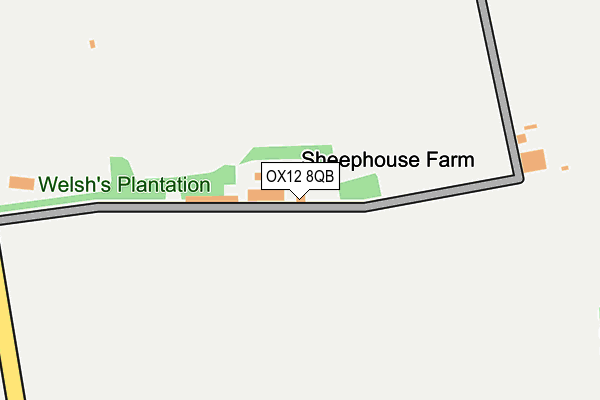 OX12 8QB map - OS OpenMap – Local (Ordnance Survey)