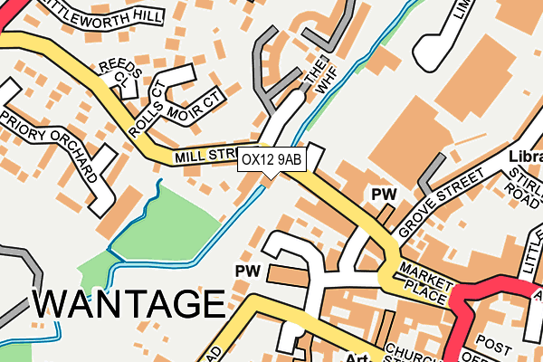 OX12 9AB map - OS OpenMap – Local (Ordnance Survey)