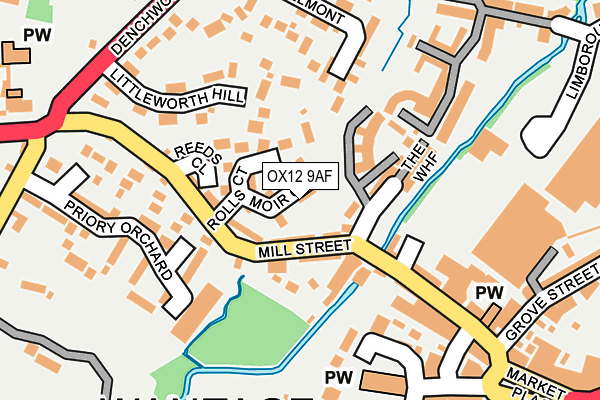 OX12 9AF map - OS OpenMap – Local (Ordnance Survey)