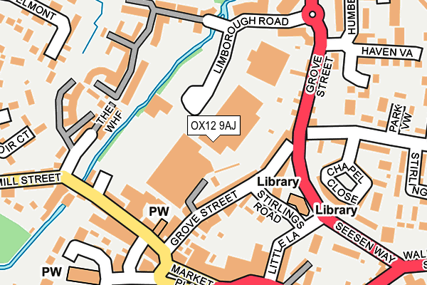 OX12 9AJ map - OS OpenMap – Local (Ordnance Survey)