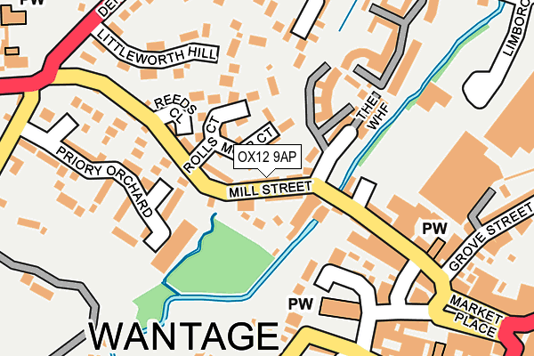 OX12 9AP map - OS OpenMap – Local (Ordnance Survey)