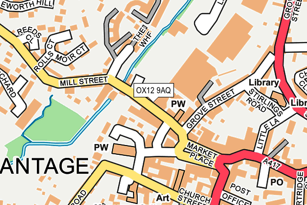 OX12 9AQ map - OS OpenMap – Local (Ordnance Survey)
