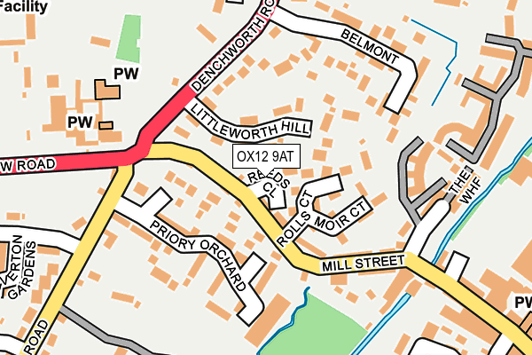 OX12 9AT map - OS OpenMap – Local (Ordnance Survey)