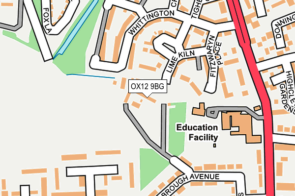 OX12 9BG map - OS OpenMap – Local (Ordnance Survey)