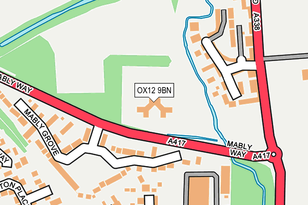 OX12 9BN map - OS OpenMap – Local (Ordnance Survey)