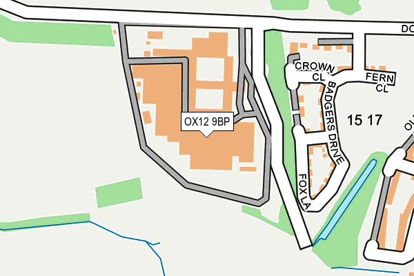 OX12 9BP map - OS OpenMap – Local (Ordnance Survey)