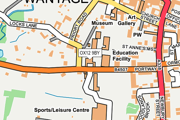 OX12 9BY map - OS OpenMap – Local (Ordnance Survey)
