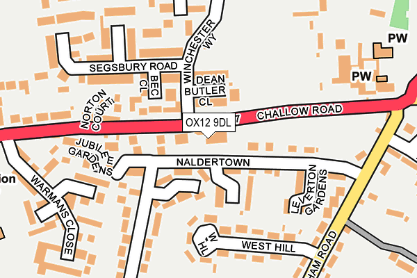 OX12 9DL map - OS OpenMap – Local (Ordnance Survey)