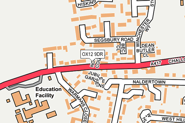 OX12 9DR map - OS OpenMap – Local (Ordnance Survey)