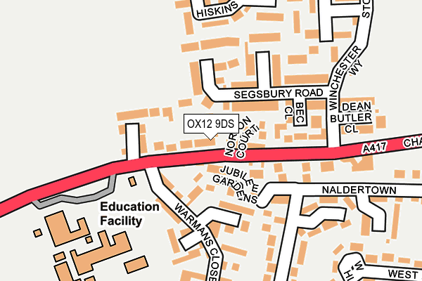 OX12 9DS map - OS OpenMap – Local (Ordnance Survey)