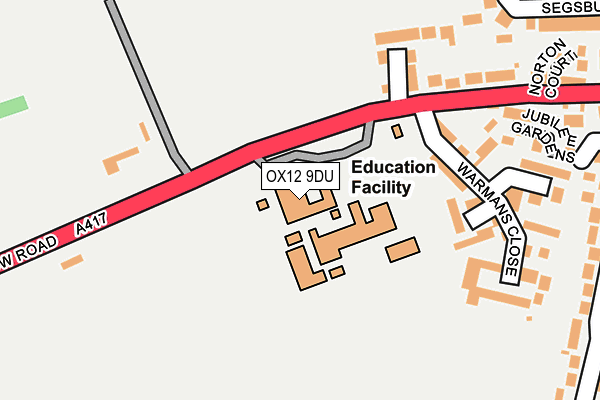 OX12 9DU map - OS OpenMap – Local (Ordnance Survey)