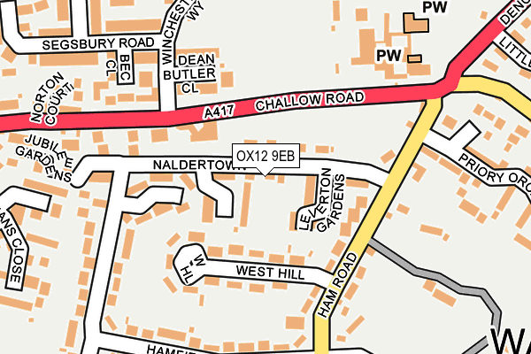 OX12 9EB map - OS OpenMap – Local (Ordnance Survey)