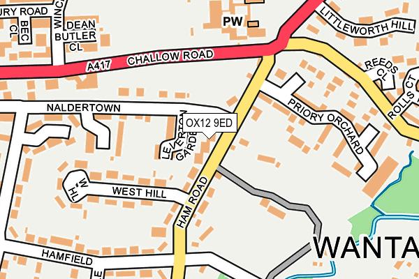 OX12 9ED map - OS OpenMap – Local (Ordnance Survey)